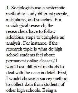 Week Two Discussion: Sociological Research